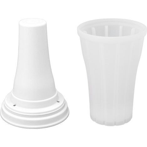Quetschbecher für Smoothies und Eiswürfel, 150 ml, Kokosnussweiß, mit Deckel, ideal für gekühlte Säfte und sommerliche Kaltgetränke. (1/5)