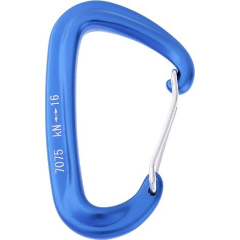 Mousqueton De Sécurité Pour Hamac, Porte En Fil D&39aluminium, Type D, Boucle De Porte-clés Bleue (1/5)