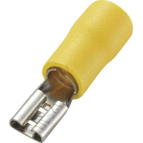 COSSE CLIP 4.8 MM X 0.5 MM FDD5.5-187 180 ° PARTIELLEMENT ISOLÉ JAUNE 50 PC(S) 1572191 (1/4)