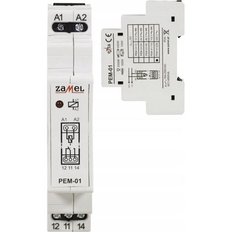 Elektromagnetisches Relais zamel pem-01/230 16A DIN Montage (1/3)