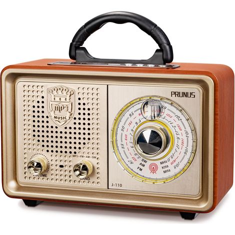 J-110 Radio Vintage AM/FM/SW, Rechargeable, Piles Et Secteur (1/5)
