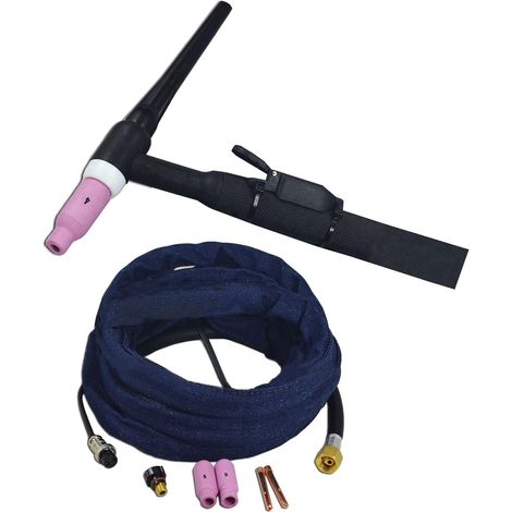 SR WP 17 Torche de Soudage TIG complète refroidie à air 150A, câble électrique 10mm², connecteur DKJ10-25mm M16x1.5 bipolaire, longueur 4m (1/5)
