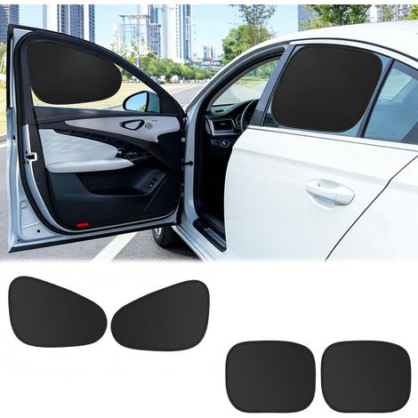 Lot de 4 pare-soleil de voiture - Protection solaire pour fenêtres latérales - Pare-soleil statique pour enfants et bébés - Bloque les UV pour les fenêtres avant et arrière du véhicule (1/5)