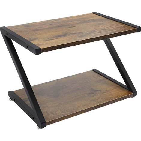 Soporte para impresora de escritorio de dos niveles con forma de Z que ahorra espacio. (1/2)