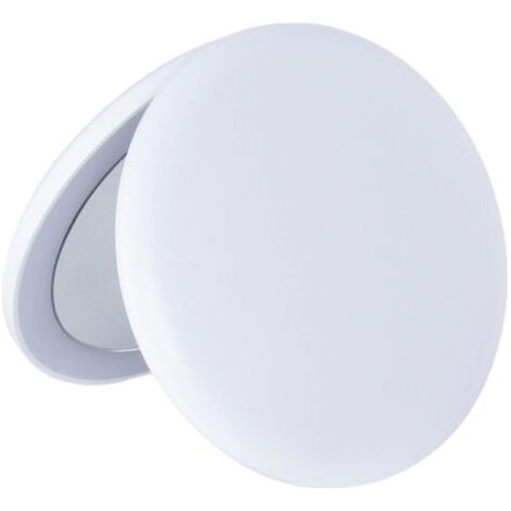 Miroir de maquillage LED - Grossissement x10 - Miroir de maquillage portable - Double face - Mini miroir - Pliable - Rechargeable par USB - Blanc - 9 cm - 1 pièce