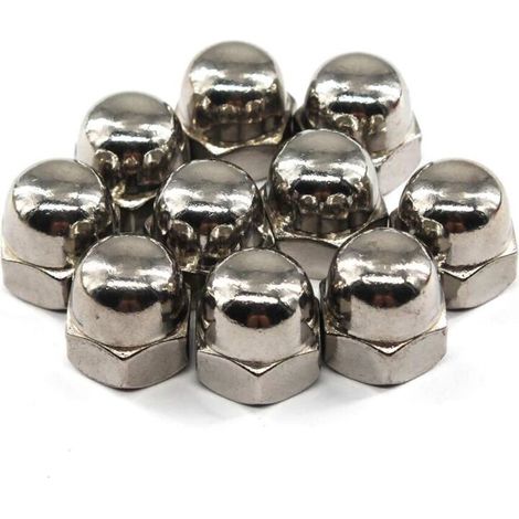 M6 Acorn capuchon Écrou Écrou hexagonal Ensemble en acier inoxydable 304 (30 pièces) (1/3)