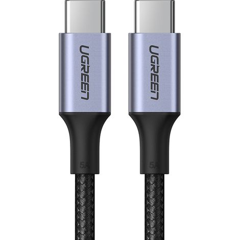 Cavo intrecciato USB-C 5A 480 Mb/s 0,5 m Nero Grigio (1/5)