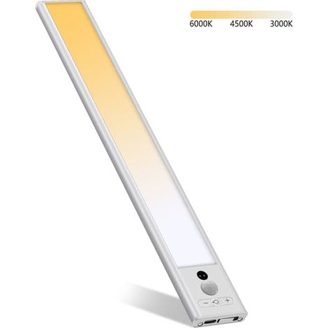 Lampe LED blanche de 30 cm avec trois couleurs et détecteur de présence lumineux à intensité variable (1/4)
