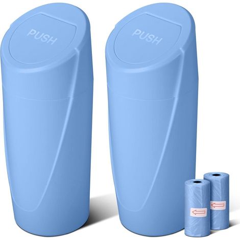 Auto Mülleimer 2er Set mit Deckel, Mini Organizer für Getränkehalter, inkl. 40 Müllbeutel (1/5)