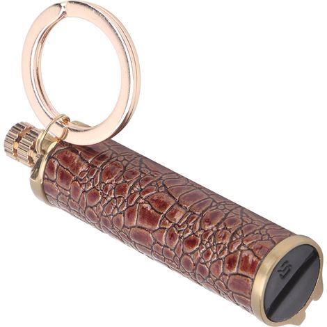 Allume-feu étanche à silex portable avec coque rouge et anneau de porte-clés (1/5)