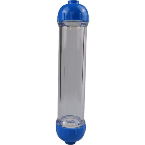 Élément filtrant purificateur d'eau élément de filtre à eau en ligne à coque transparente (bleu clair) (1/3)