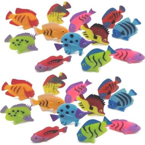 Poissons Artificiels - Non spécifié - 20 Pcs - Plastique Durable - Flottants - Décoration Aquarium (1/4)