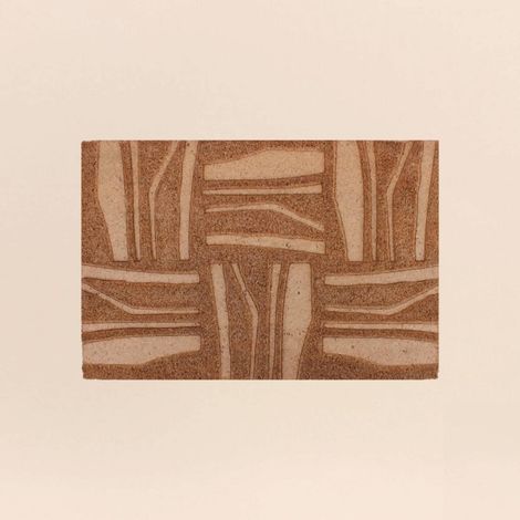 Paillasson coco embossé motifs primitifs 40x60cm (1/5)