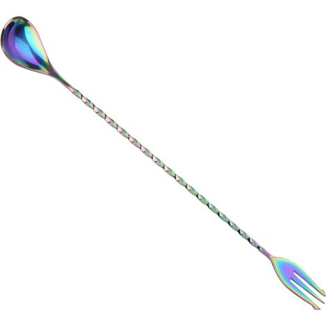 Cuillère à cocktail en acier inoxydable avec long manche