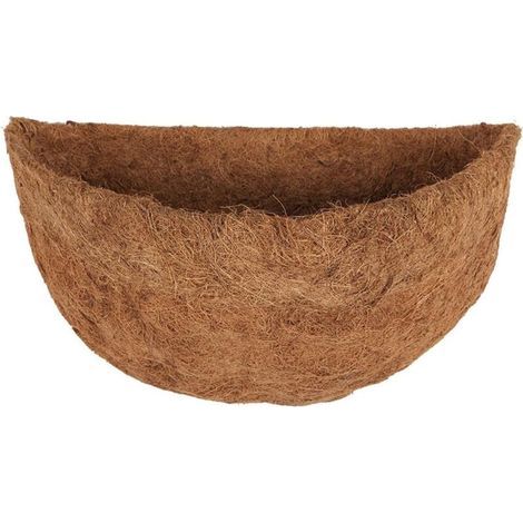 Round Coconut Basket, Coconut Liner for Planters, Natural Replacement Coir Fiber Flower Pot, Hanging Flower Basket for Outdoor Balcony, Home Decor,10inch