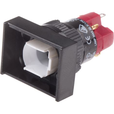 Bouton-poussoir, Verrouillable lumineux, Unipolaire à deux directions (1RT), 5 A @ 250 V c.a., Montage panneau ( Prix pour 1 ) (1/2)