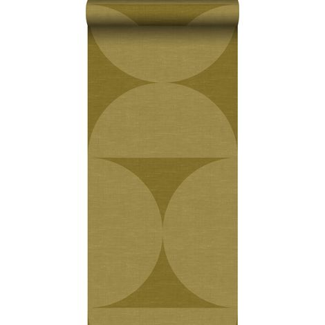 papier peint intissé XXL demi-cercles jaune ocre  - Origin Wallcoverings (1/5)