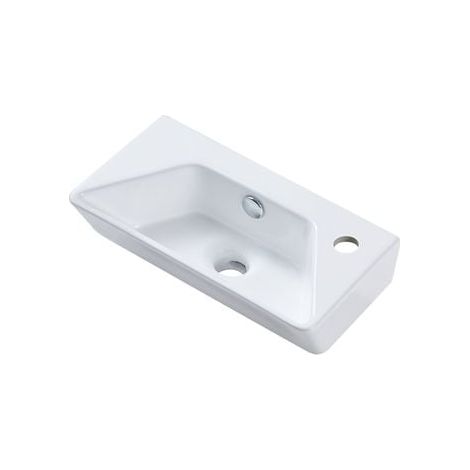 Handwaschbecken Arta Weiß Keramik Wandmontage 40,5 x 22 x 13,5 cm Waschbecken