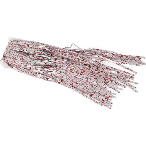 Rideaux à franges (5 pièces) - Motif pentagramme argenté mat - Décoration de fête - 1 x 3 mètres