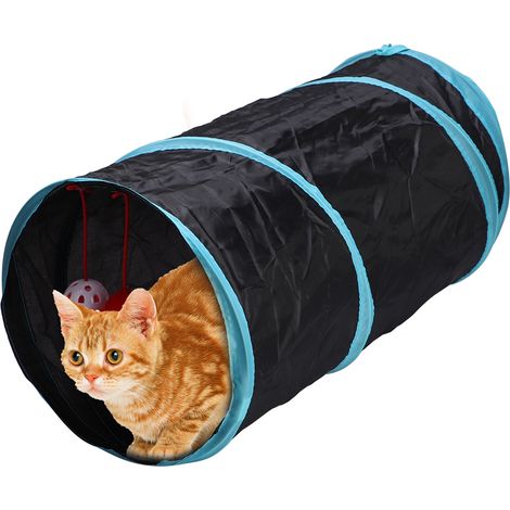Jouet pliable de Tubes de Tunnel de chat d'animal de compagnie de Polyester avec le papier craquelé froissé judas hochet balle jouer heureux