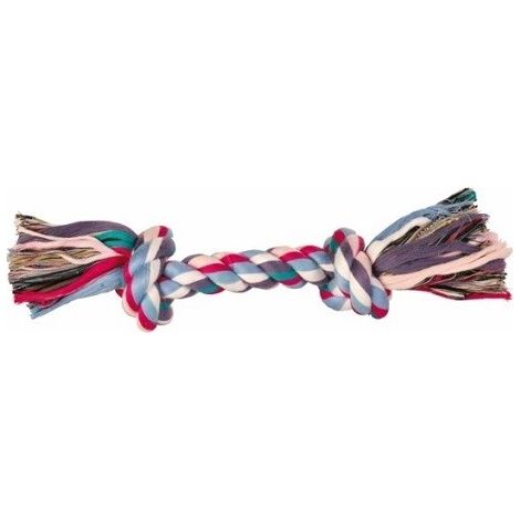 Trixie, corda di cotone per cani, giocattolo da tiro alla fune, 15 cm, 1 pezzo