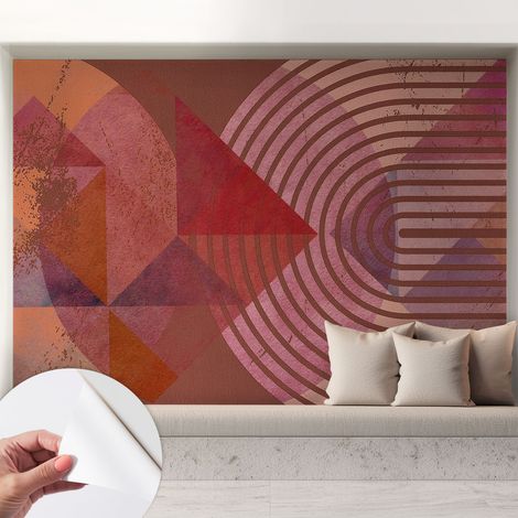 Fotomurale adesivo - parete decorativa - decorazione casa - stile moderno parete - Forme astratte 208x146 cm (1/5)