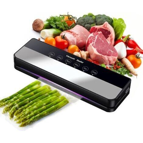 Machine Sous Vide Alimentaire 5 en 1, Appareil Sous Vide Alimentaire avec Mode Sec et Humide, 30 Sacs Sous Vide Inclus, Emballeur Sous Vide la Cuisine et la Conservation, Noir (1/5)