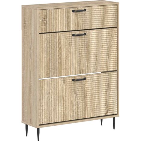 Shoe Cabinet HAARLEM 78 x 24 x 103 cm Engineered Wood vidaXL (1/5)