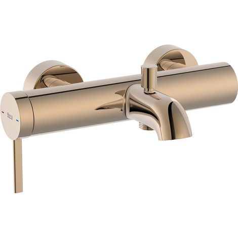 Grifo monomando exterior para baño-ducha con inversor automático ONA - ROCA Color: Oro rosado (1/2)