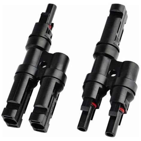 Conectores de derivación MC4 para paneles solares - Conector en T/Y para distribución de cables