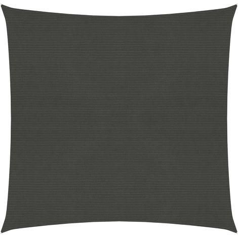 Voile d'ombrage, Protection Solaire, pour Jardin Terrasse Extérieur, 160 g/m² Anthracite 7x7 m PEHD OIB1211E (1/5)