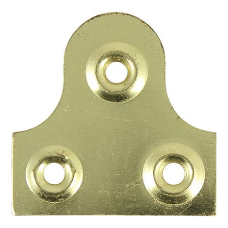 TIMCO Mirror Plates Plain Electro Brass - 38mm