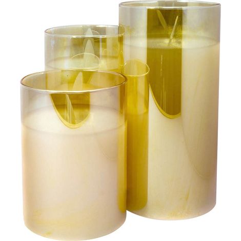 Pack 3 Velas Decorativas con luz (Doradas) (1/5)