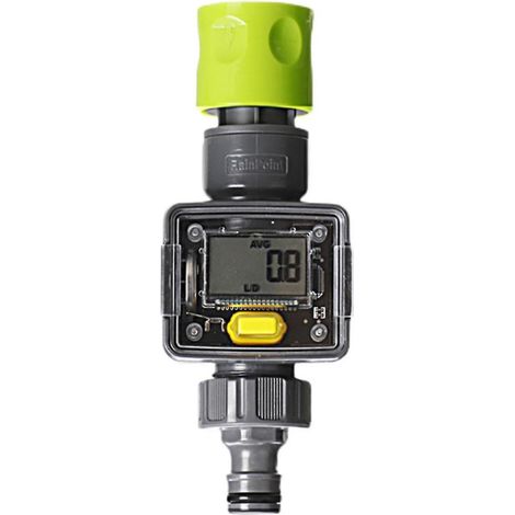 Compteur de débit d'eau numérique pour tuyau d'arrosage extérieur (taille en pieds) (1/5)