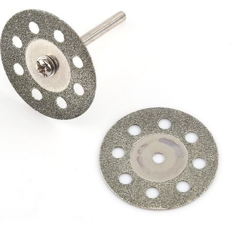 10 Stück 30 mm Diamant-Kreissägeblätter mit 8 Löchern für Rotationswerkzeuge, Trennscheiben, 2 Dorne (1/5)