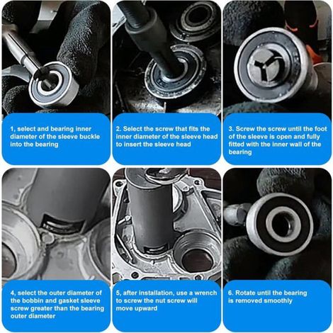 Kit Extracteur Roulement Moto 12 Pièces, 9-23mm Clips Ouverts, Outil Réparation Moteur, Professionnel (1/5)