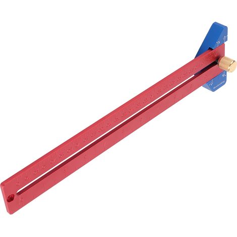 Anreißnadel für Holzbearbeitung, 270 mm, aus Aluminiumlegierung, mit Winkellineal zum Anreißen und Markieren von Linien und Durchstreichungen (1/5)