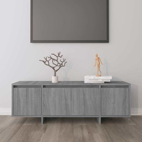 vidaXL Mueble de TV madera contrachapada gris Sonoma 120x30x40,5 cm (1/5)