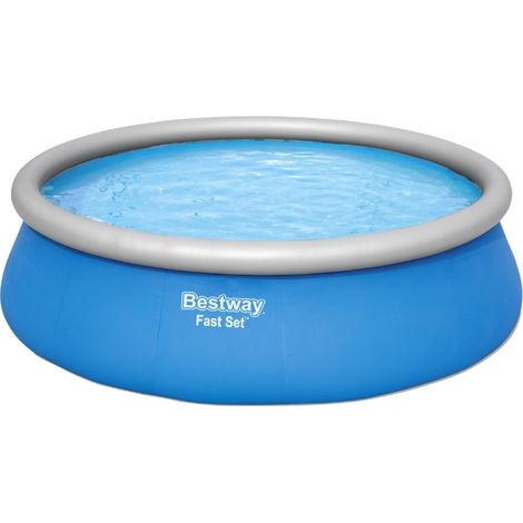 Bestway Piscine gonflable ronde Bestway Fast Set 457 x 122 cm bleu