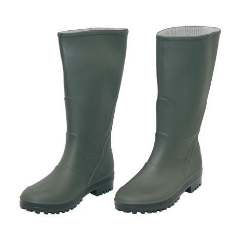 Bottes en PVC vertes jusqu'au genou 42 – imperméables et antidérapantes