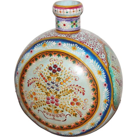 Vaso decorativo in stile indiano per soggiorno e ufficio, design elegante e moderno, ideale come regalo e come complemento d'arredo
