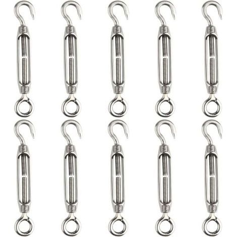 10 tendeurs de fil en acier inoxydable 304 crochet et il rglables heavy duty couleurs multiples ABRI DE JARDIN