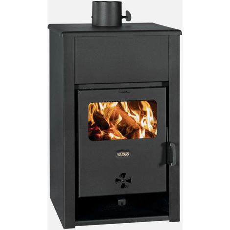 Stufa a legna Prity K2 D da 11,6 kW colore nero in acciaio (1/5)