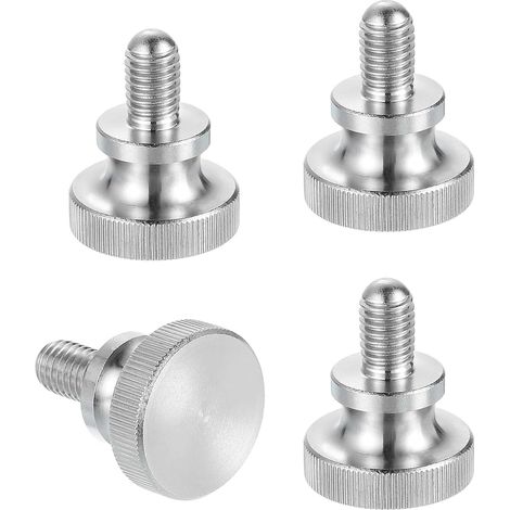 Lot de 4 vis moletées M8 x 10 mm, acier inoxydable 304, boulons à tête moletée métriques avec boutons de préhension à l'épaule (1/5)