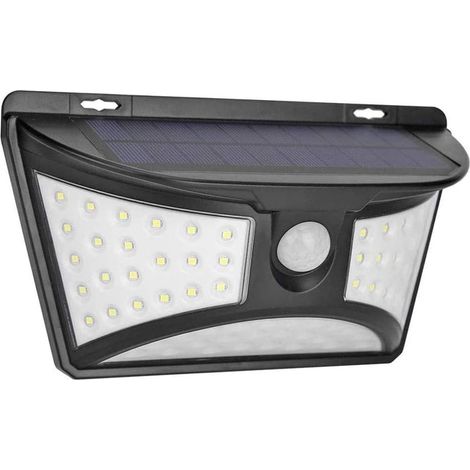 LED Solar Lights en plein air, Sconce mural, Capteur de mouvement  de sécurité Solar Security Lights IP65 Wireless Wirelure Etanche Éclairages d'extérieur pour jardin Patio Jardin Deck Gar (1/5)