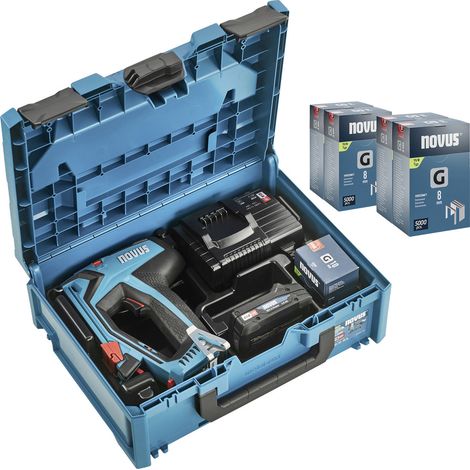 Novus Tools J-551 031-0376 Akkutacker  Klammerntyp Typ 11, Typ 53F Klammernlänge 6 - 14 mm inkl. Akk