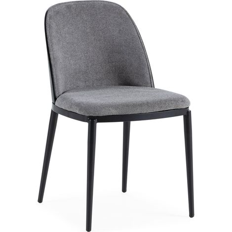 Chaise élégante Gris et Noir Thai Natura - Gris anthracite chic et sobre (1/5)