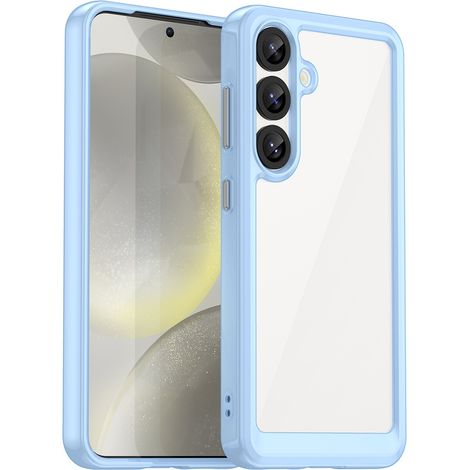 Custodia in silicone con cornice in gel per Samsung Galaxy S25, modello Outer Space Case - blu (1/5)