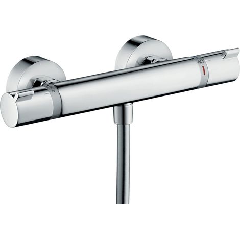 hansgrohe Ecostat Comfort - Miscelatore termostatico per doccia esterno, Rubinetto termostatico con blocco di sicurezza (SafetyStop) a 40° C, Termostato per doccia, 1 utenza, cromo, 13116000 (1/5)