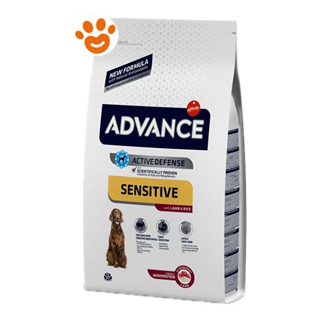 Advance Dog Sensitive Adult Medium Maxi Agnello e Riso  - Advance Dog Sensitive Adult Medium Maxi Agnello e Riso - Sacco Da 12 Kg